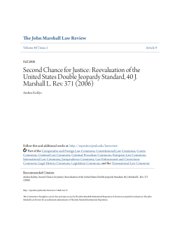 Second Chance for Justice: Reevaluation of the United States