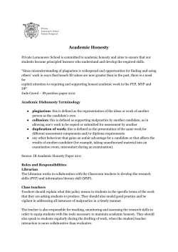Academic Honesty