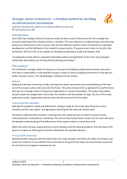 Strategic choice of measures &ndash; a Swedish method for deciding on