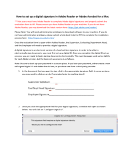 How to set up a digital signature in Adobe Reader or Adobe Acrobat