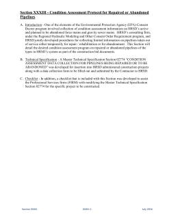 Section XXXIII - Condition Assessment Protocol for
