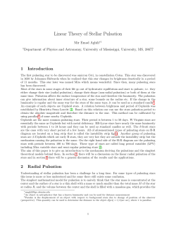 Linear Theory of Stellar Pulsation