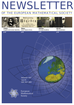 of the european mathematical society