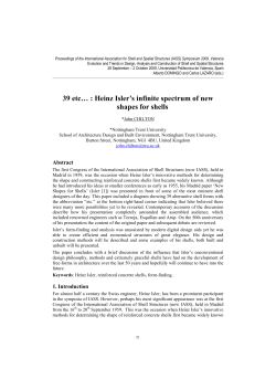 Proceedings of the IASS Symposium 2009, Valencia