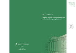 PELLE JAKOVITS Adapting scientific computing algorithms to