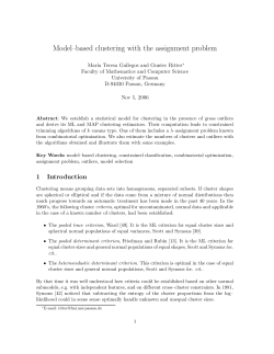 Model&ndash;based clustering with the assignment problem
