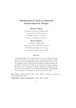 Mathematical Tools in Optimal Semiconductor Design