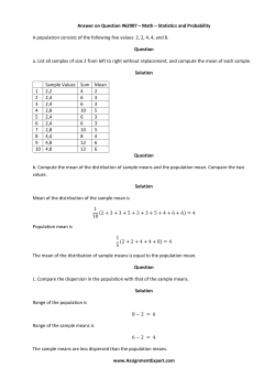 Answer on Question #62907 &ndash; Math &ndash; Statistics and Probability A