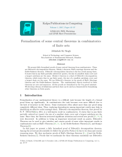 Formalization of some central theorems in combinatorics of finite sets