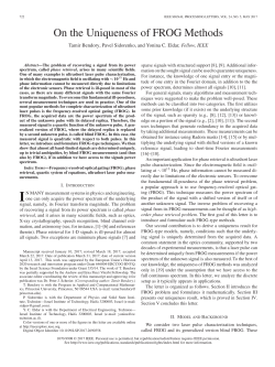 On the Uniqueness of FROG Methods