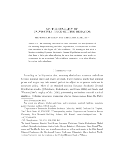 ON THE STABILITY OF CALVO-STYLE PRICE
