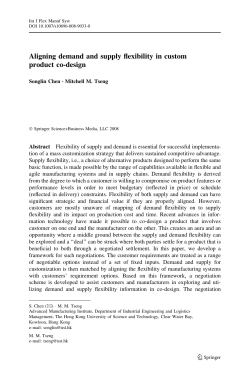 Aligning demand and supply flexibility in custom product