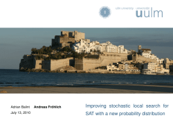 Improving stochastic local search for SAT with a new probability
