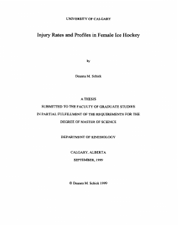 Injury Rates and Profiles in Female Ice Hockey