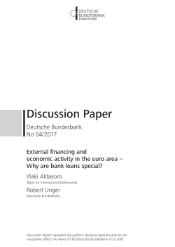 External financing and economic activity in the euro area