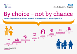 By choice &ndash; not by chance - Health Education England