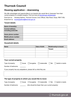 Thurrock Council - Housing application: downsizing