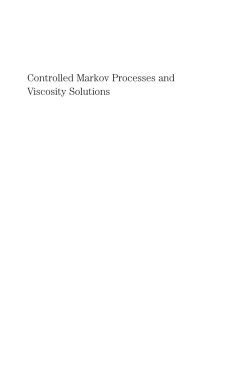 Controlled Markov Processes and Viscosity Solutions