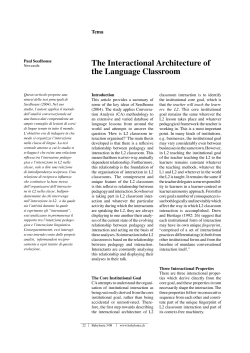 The Interactional Architecture of the Language