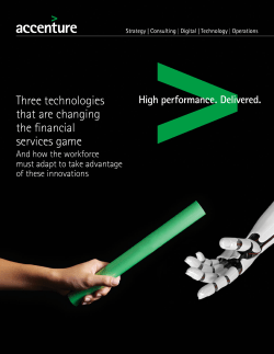 Three technologies that are changing the financial services game