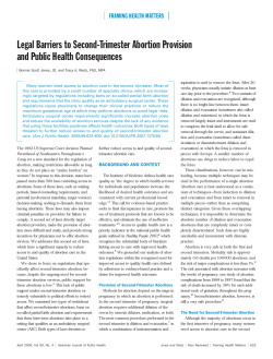 Legal Barriers to Second-Trimester Abortion Provision and Public