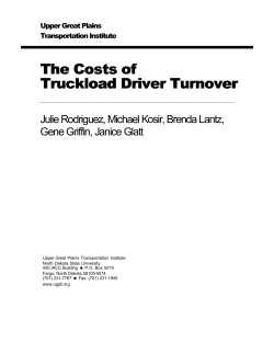 The Costs of Truckload Driver Turnover (SP-146)