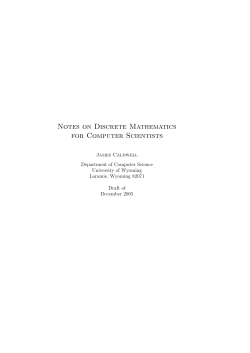 Notes on Discrete Mathematics for Computer