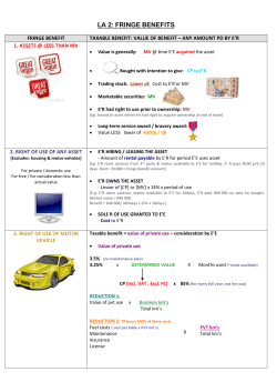 LA 2 fringe benefits summary