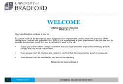 External Examiner Induction