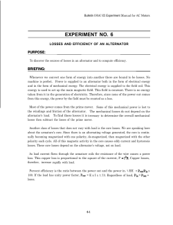 losses and efficiency of an alternator