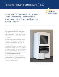 Personal Sound Enclosure Specifications