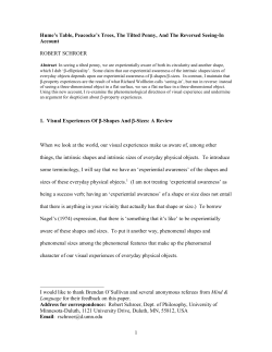 Hume`s Table, Peacocke`s Trees, the Titled Penny, and the