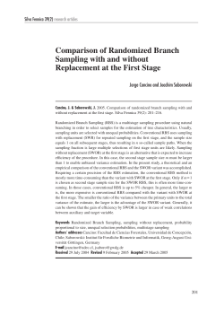 Comparison of randomized branch sampling with and without