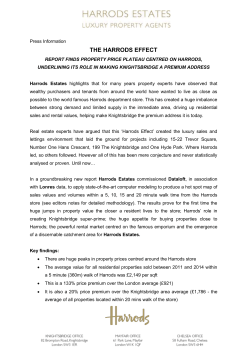the Harrods Effect Press Release