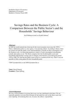 Fisher`s two-period model - Stockholm School of Economics