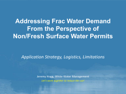 Addressing Frac Water Demand from the Perspective of Fresh and