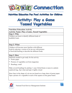 Activity: Play a Game Tossed Vegetables