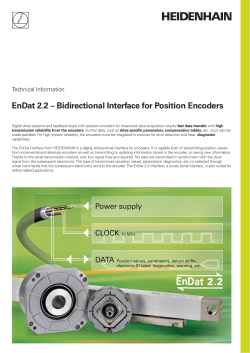 EnDat 2.2 &ndash; Bidirectional Interface for Position Encoders