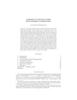 Learning in concave games with imperfect information