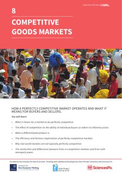 8 competitive goods markets