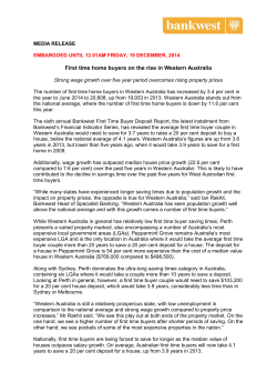 First time home buyers on the rise in Western Australia