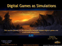 games-as-sims.pps - PRISM: University of Calgary Digital Repository
