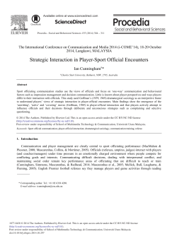 Strategic Interaction in Player-sport Official Encounters