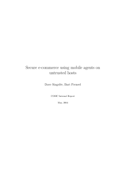 Secure e-commerce using mobile agents on untrusted