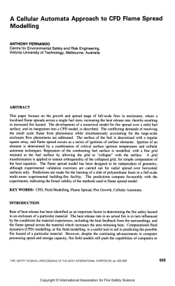 A Cellular Automata Approach to CFD Flame Spread Modelling