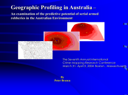 geographic profiling and serial robberies