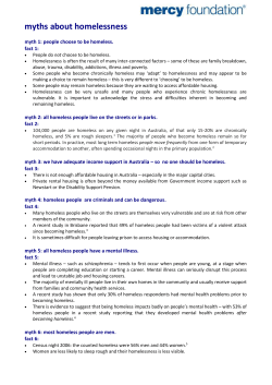Myths about homelessness