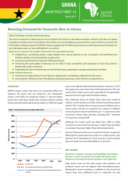 Boosting Demand for Domestic Rice in Ghana