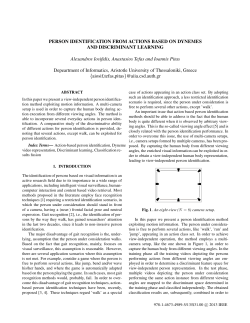 PERSON IDENTIFICATION FROM ACTIONS BASED ON DYNEMES