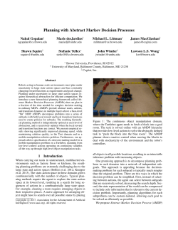 Planning with Abstract Markov Decision Processes